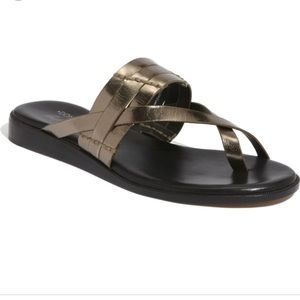 Donald J Pliner ‘Deen’ metallic leather sandal